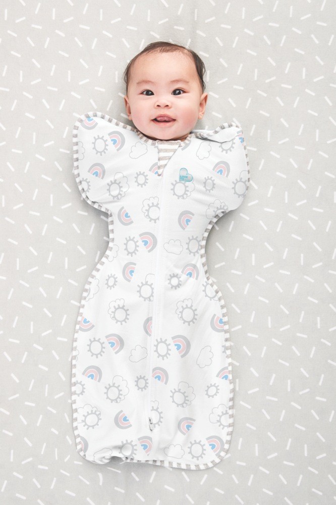 Love To Dream Swaddle Up Original White Rainbow 1 Tog Small Baby
