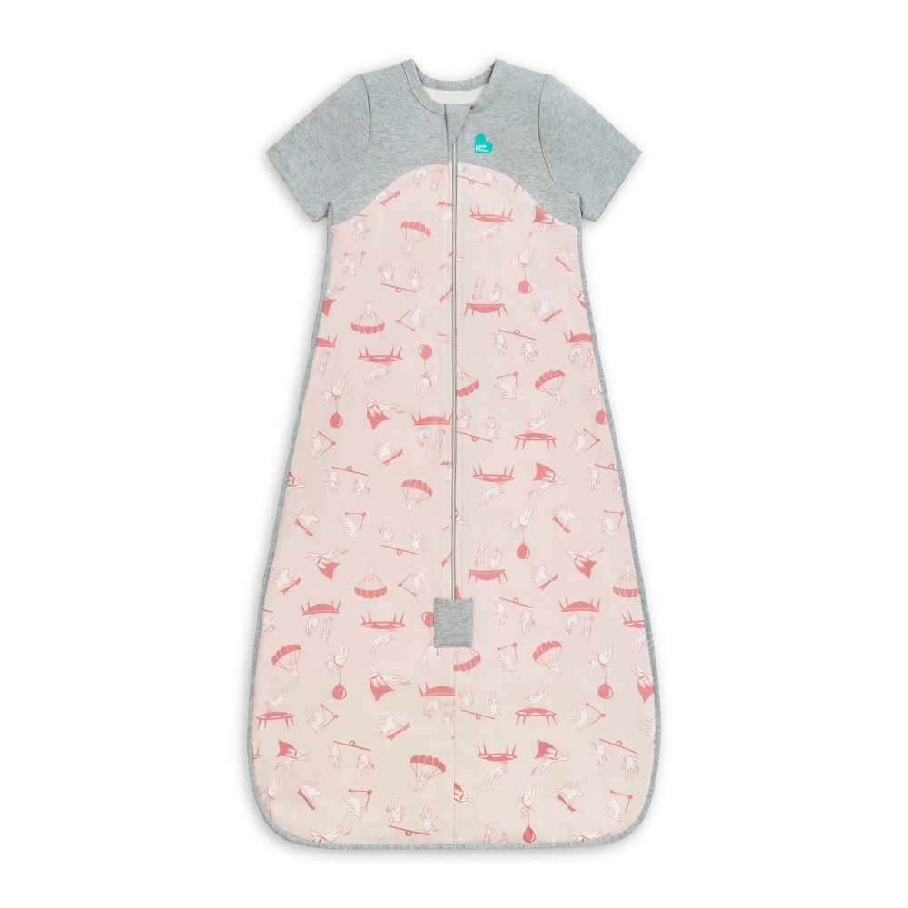 Love To Dream Sleep Bag Short Sleeve Original Cotton Daredevil Bunny Light Pink 1 Tog 1836M