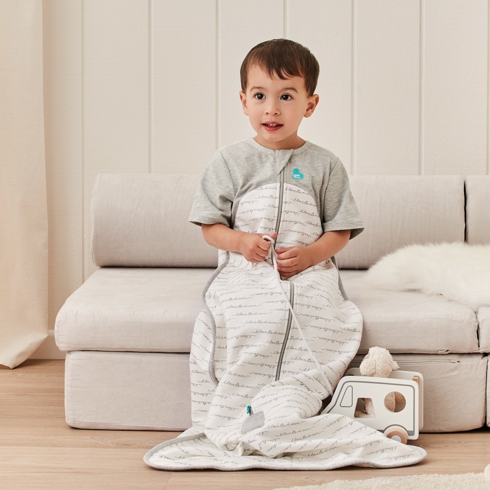 Love To Dream Sleep Bag Short Sleeve Original Cotton White 1 Tog 618