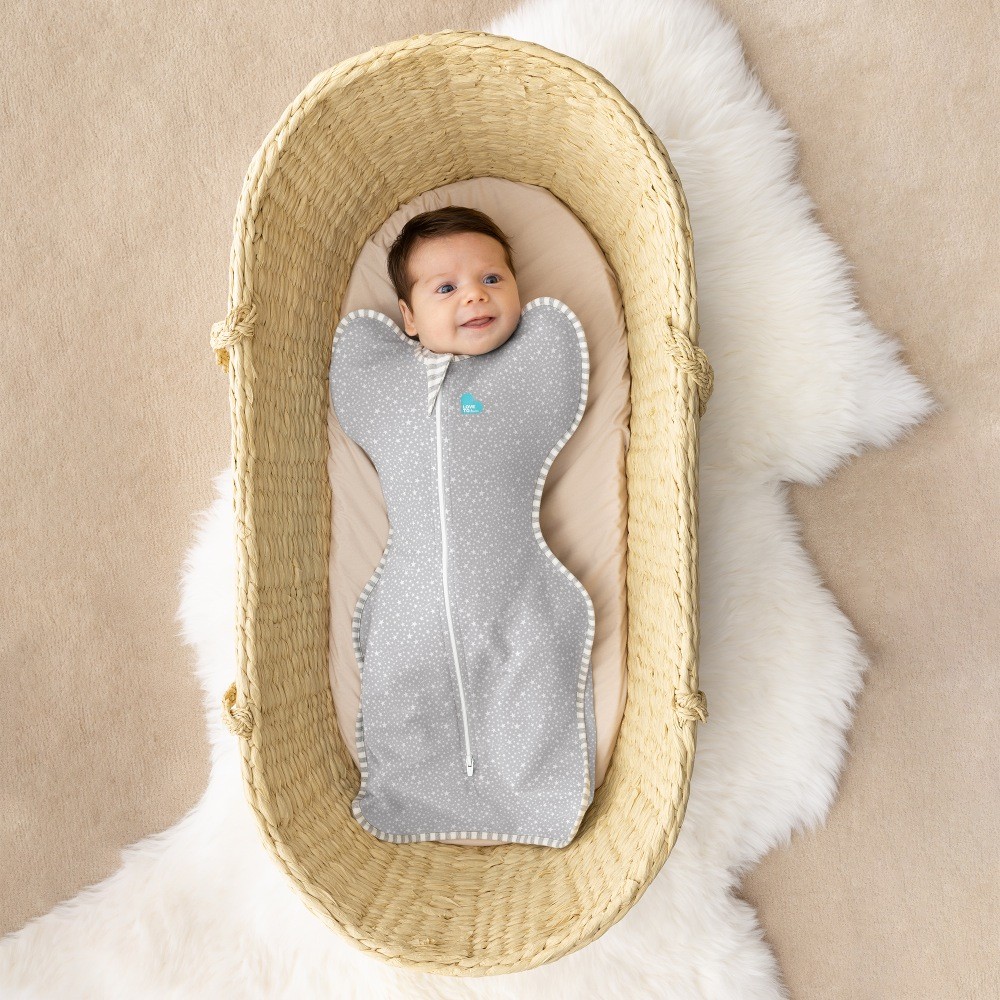 Love To Dream Swaddle Up Original Stardust Grey 1 Tog Small Swaddles