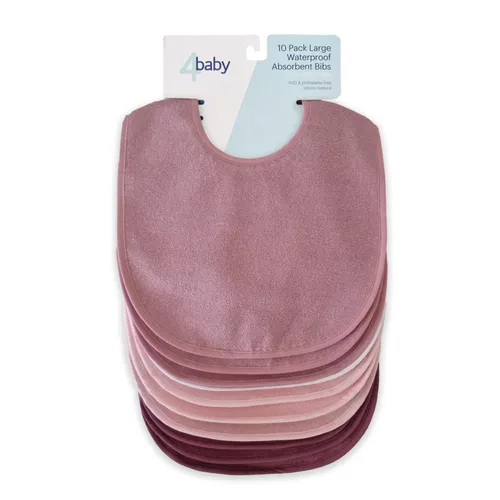 4Baby Bib Waterproof Absorbent Girl 10 Packs Baby Bunting AU