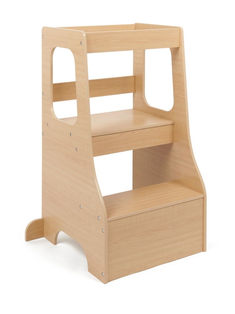 4Baby Learning Tower Natural Wood Look Highchairs Baby Bunting AU