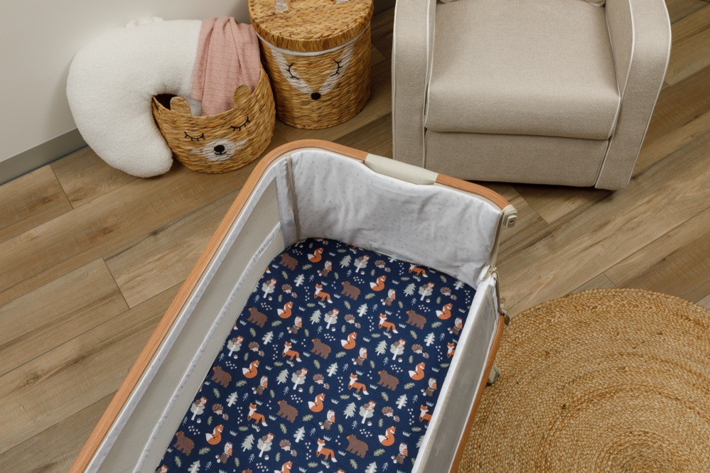 4Baby Flannel Bedside Sleeper Fitted Sheet Fox & Friends 2 Pack Cradle Baby Bunting AU