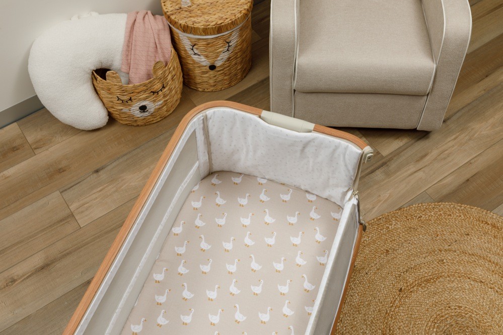 4Baby Flannel Bedside Sleeper Fitted Sheet Goosy Gander 2 Pack Cradle Baby Bunting AU