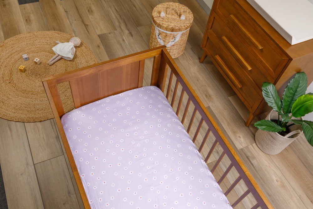 4Baby Flannel Cot Fitted Sheet Daisy Chain Cot Baby Bunting AU