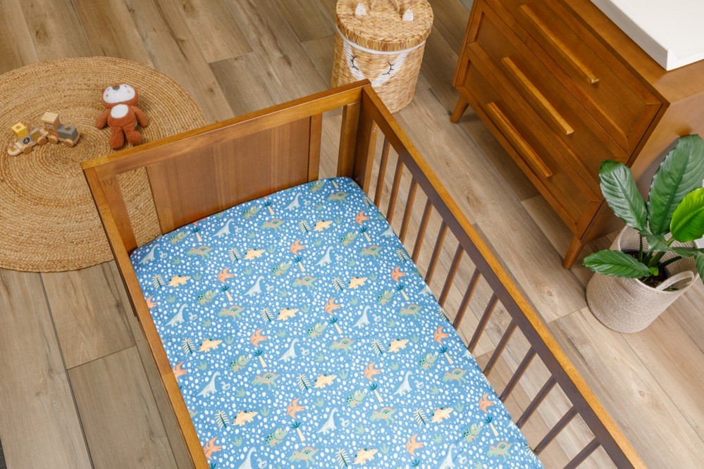 4Baby Flannel Cot Fitted Sheet Dinosnores 2 Pack Cot Baby Bunting AU