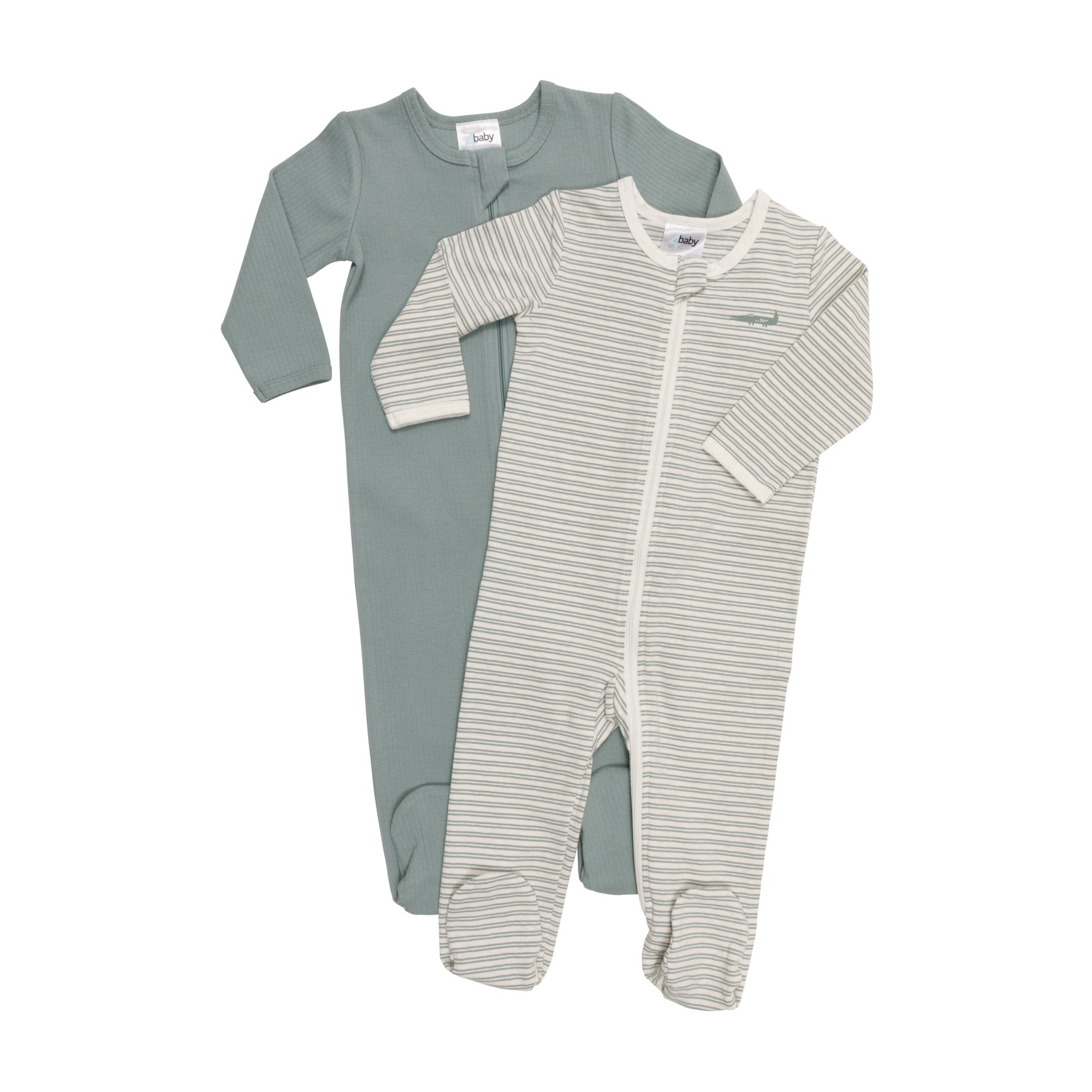 4baby Romper 2 Pack Crocodile Green Size 0