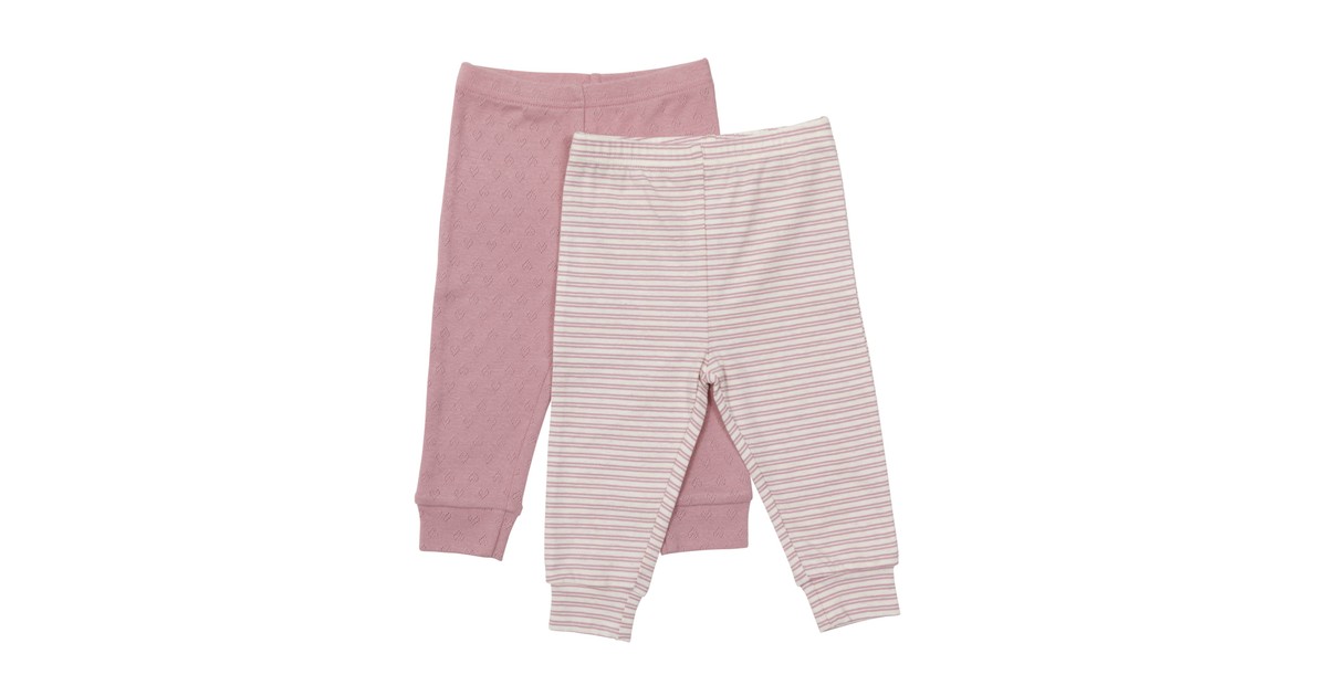 Babyhug Three Fourth Length Lycra Leggings  With Stretch Striped Pack Of 3 - Pink