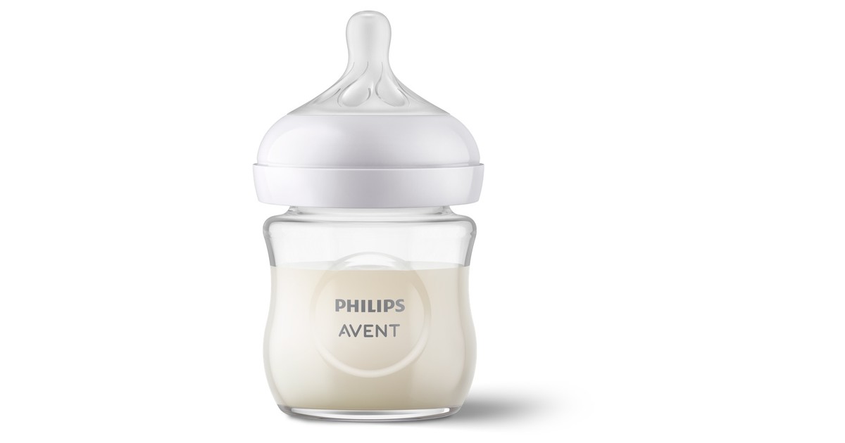 Avent Natural Response Glass Baby Bottle 120ML | Baby Bunting AU