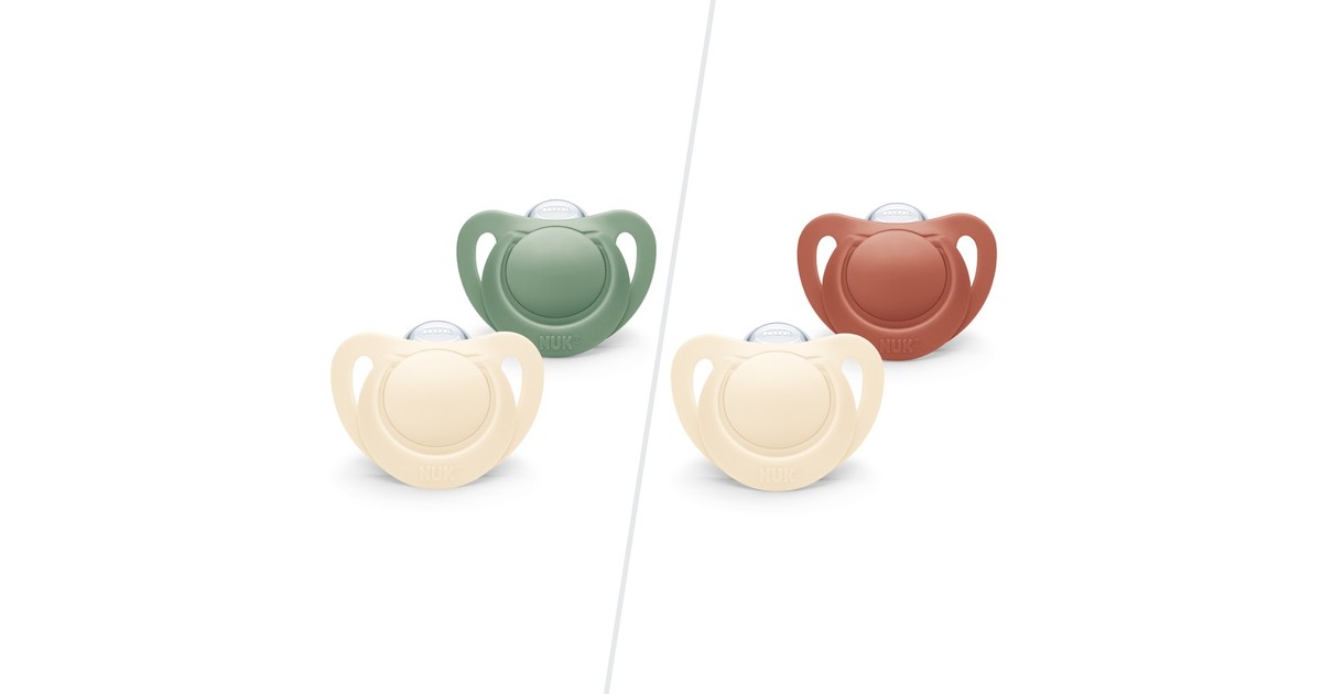 Nuk For Nature Orthodontic Silicone Soother 0-6 Months 2 Pack