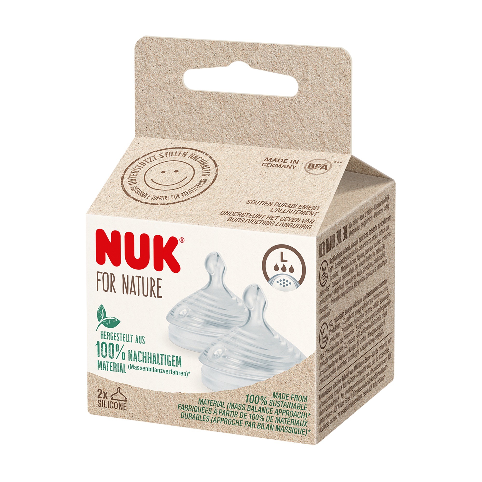 Biberon NUK For Nature 150ml - Tettarella Silicone Anti-Colica Con Controllo Temperatura - Foto 14