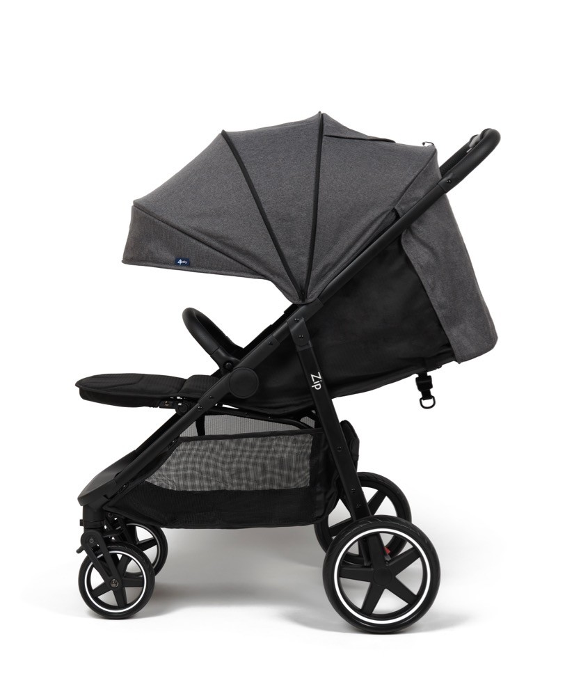 4Baby Zip Stroller - Black/Grey | Travel Stroller | Baby Bunting AU