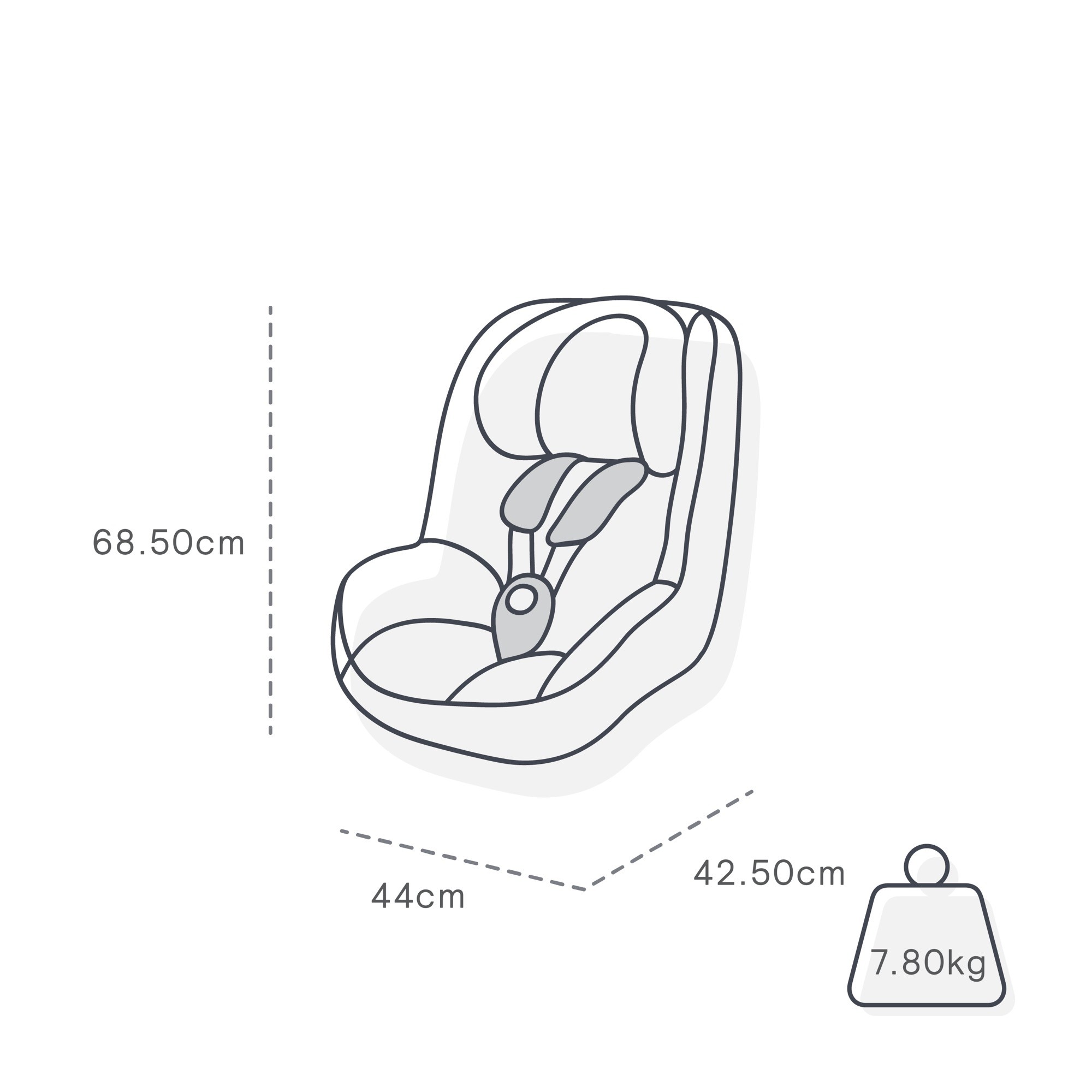 Britax Safe N Sound Graphene Easy Adjust Ifix+ Car Seat Black Opal