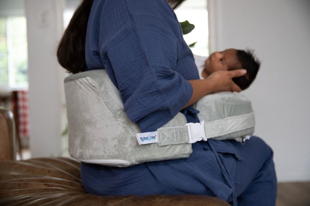 My Brest Friend Super Deluxe Feeding Pillow Sage Green Maternity