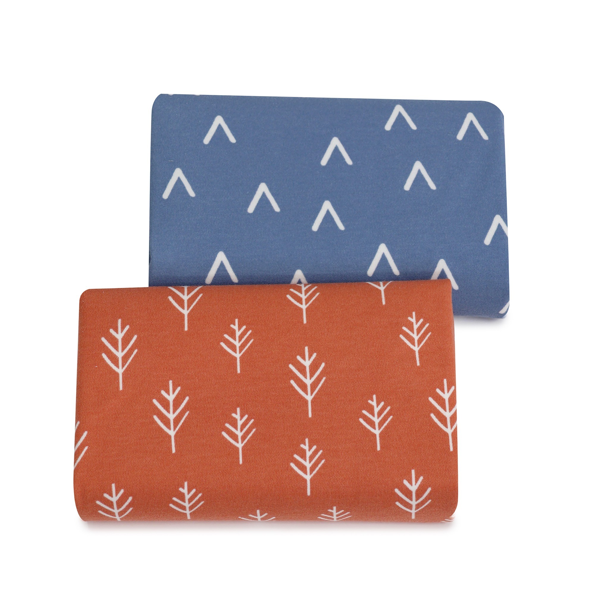 Bubba Blue Nordic Change Pad Cover Denim/Clay Size 2 Pack Coverlets