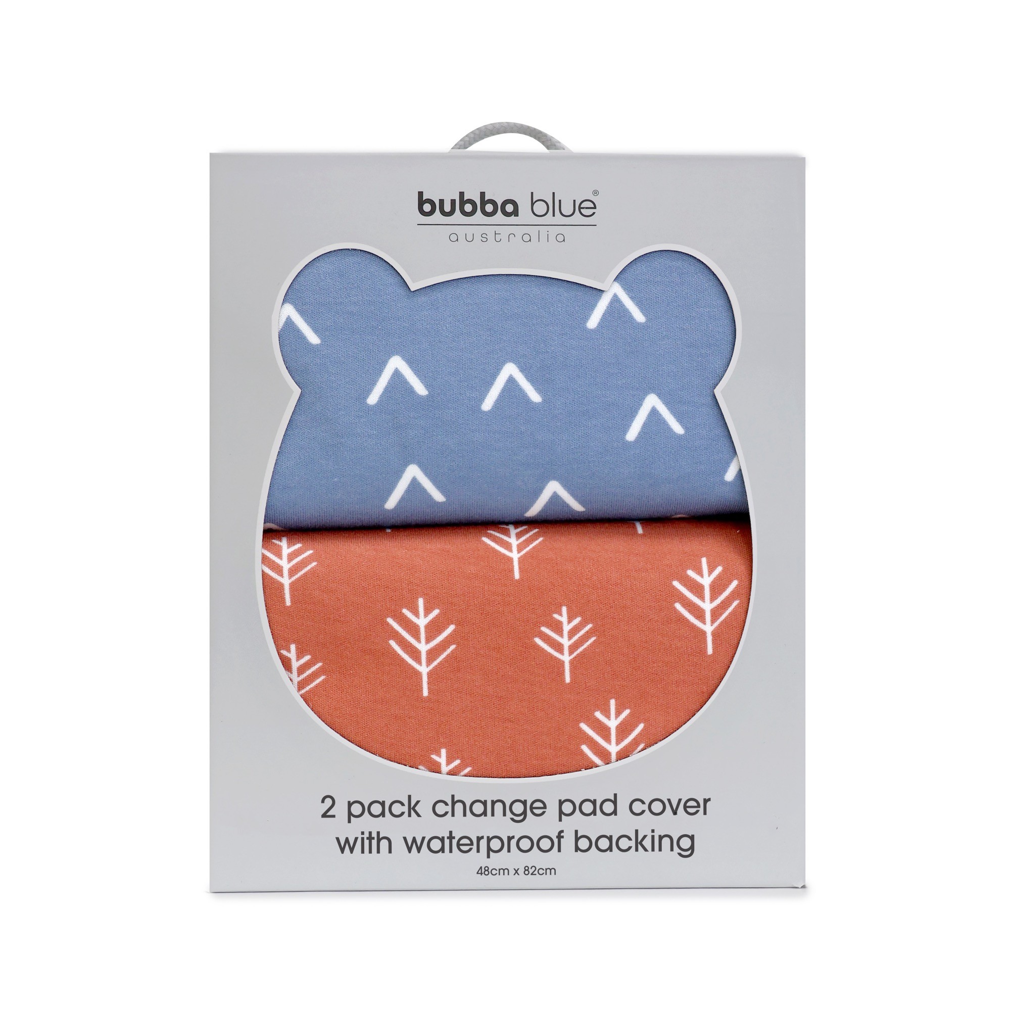 Bubba Blue Nordic Change Pad Cover Denim/Clay Size 2 Pack Coverlets