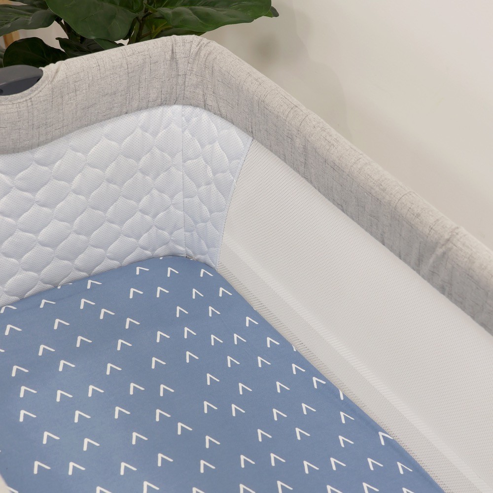 Bubba Blue Nordic CoSleeper Fitted Sheet Denim/Clay Size 2 Pack Cradle Baby Bunting AU