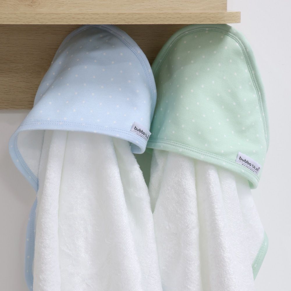 Bubba Blue Confetti Hooded Towel Blue/Sage Size 2 Pack | Hooded Towels ...