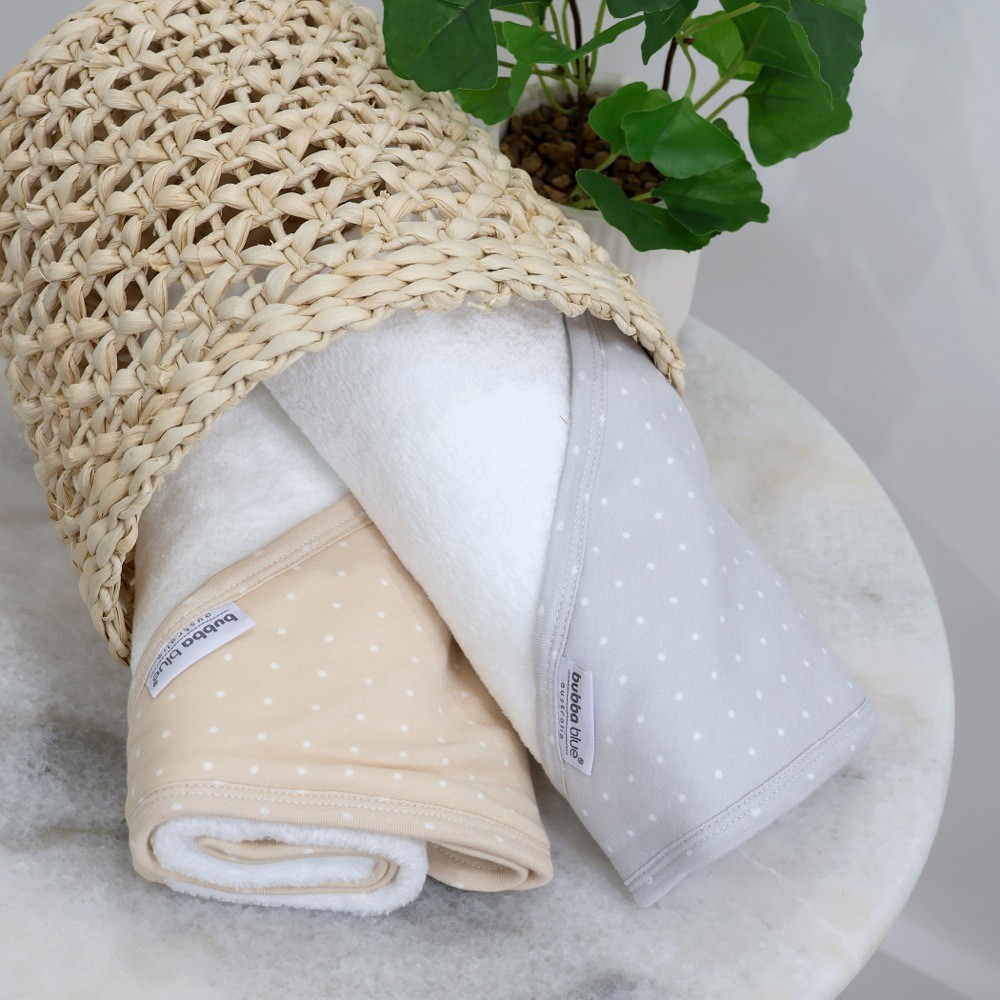 Bubba Blue Confetti Hooded Towel Grey/Taupe Size 2 Pack Hooded Towels