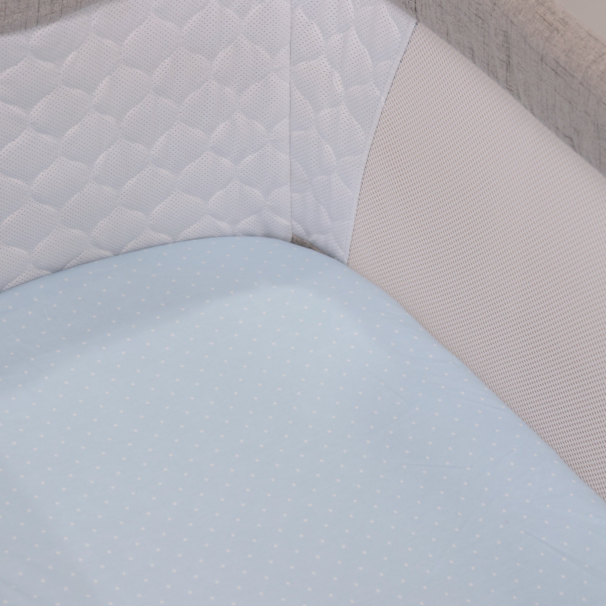 Bubba Blue Confetti CoSleeper Fitted Sheet Blue/Sage Size 2 Pack Cradle Baby Bunting AU