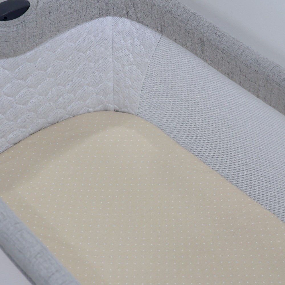 Bubba Blue Confetti CoSleeper Fitted Sheet Grey/Taupe Size 2 Pack