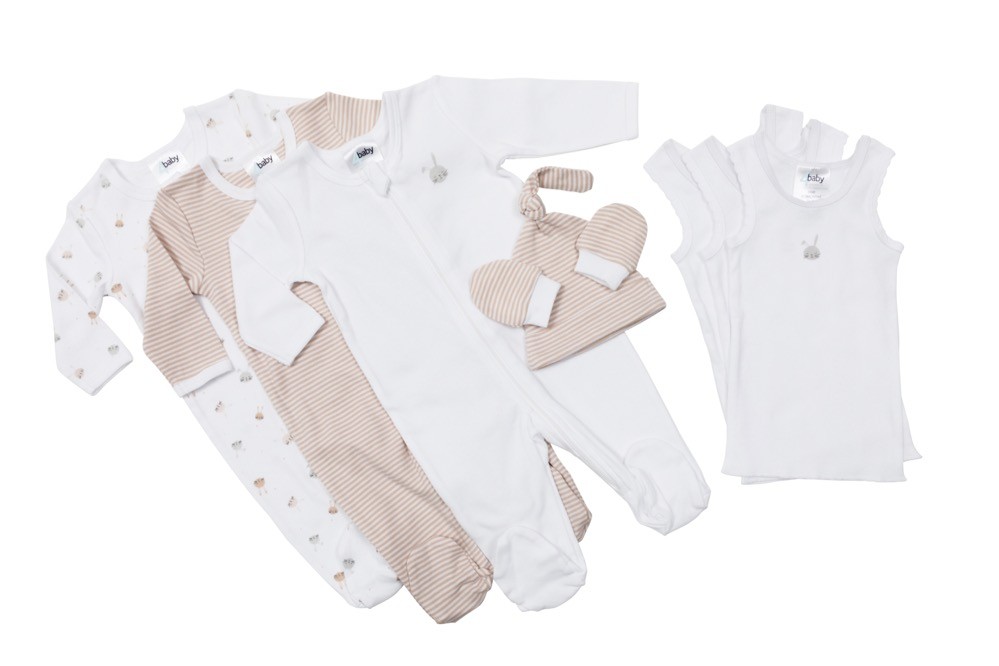 4Baby 8 Piece Set Newborn Bunny White Baby Clothes Sets Baby Bunting AU