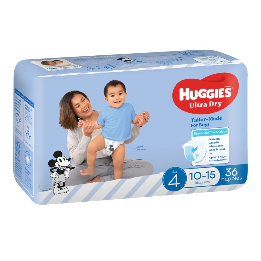 Buy Huggies Ultra Dry Nappies Boys Size 5 (13-18kg) 32 pack | Coles