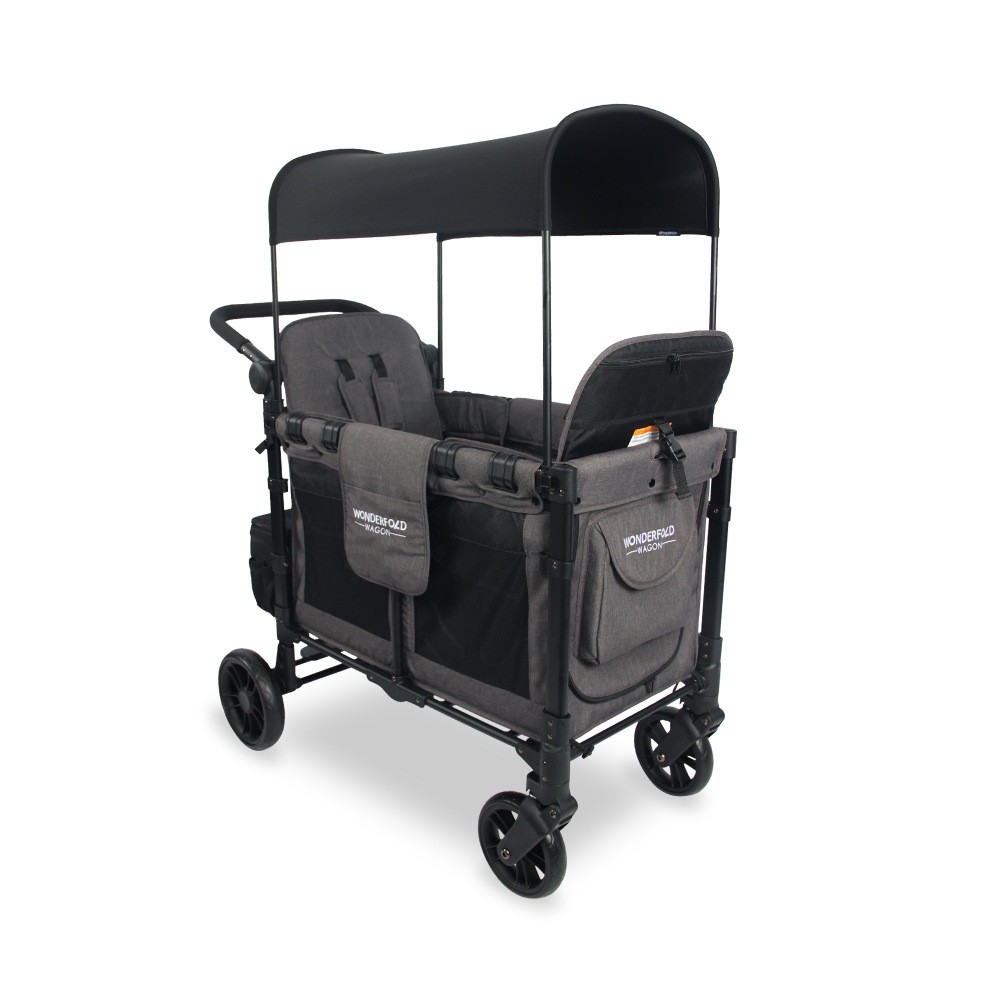 Wonderfold W2 Elite Double Wagon Charcoal Grey With Black Frame ...