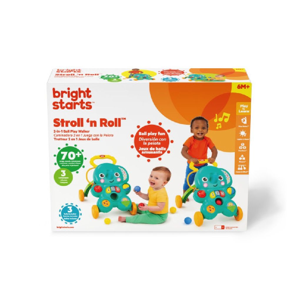 Bright Starts Stroll N Roll 2In1 Ball Play Walker Walkers Baby Bunting  AU