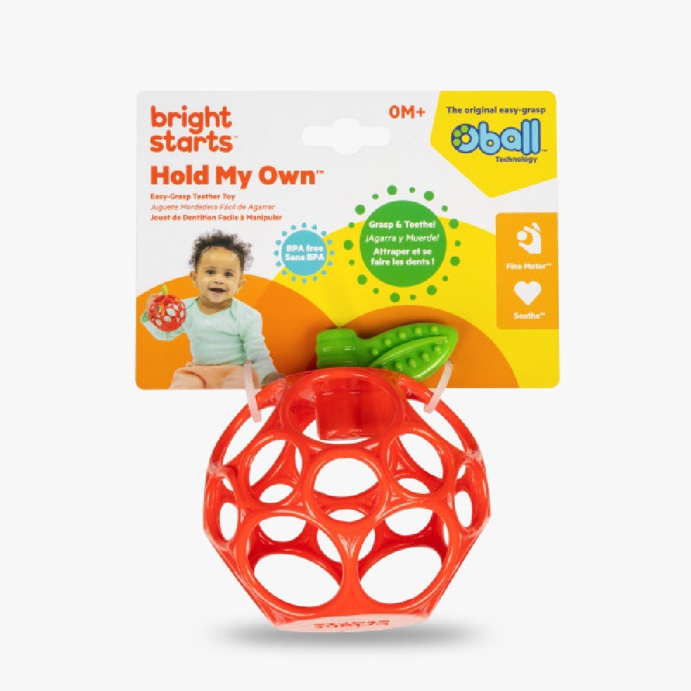 Oball Hold My Own Easy Grasp Teether Toy Apple | Interactive Toys ...