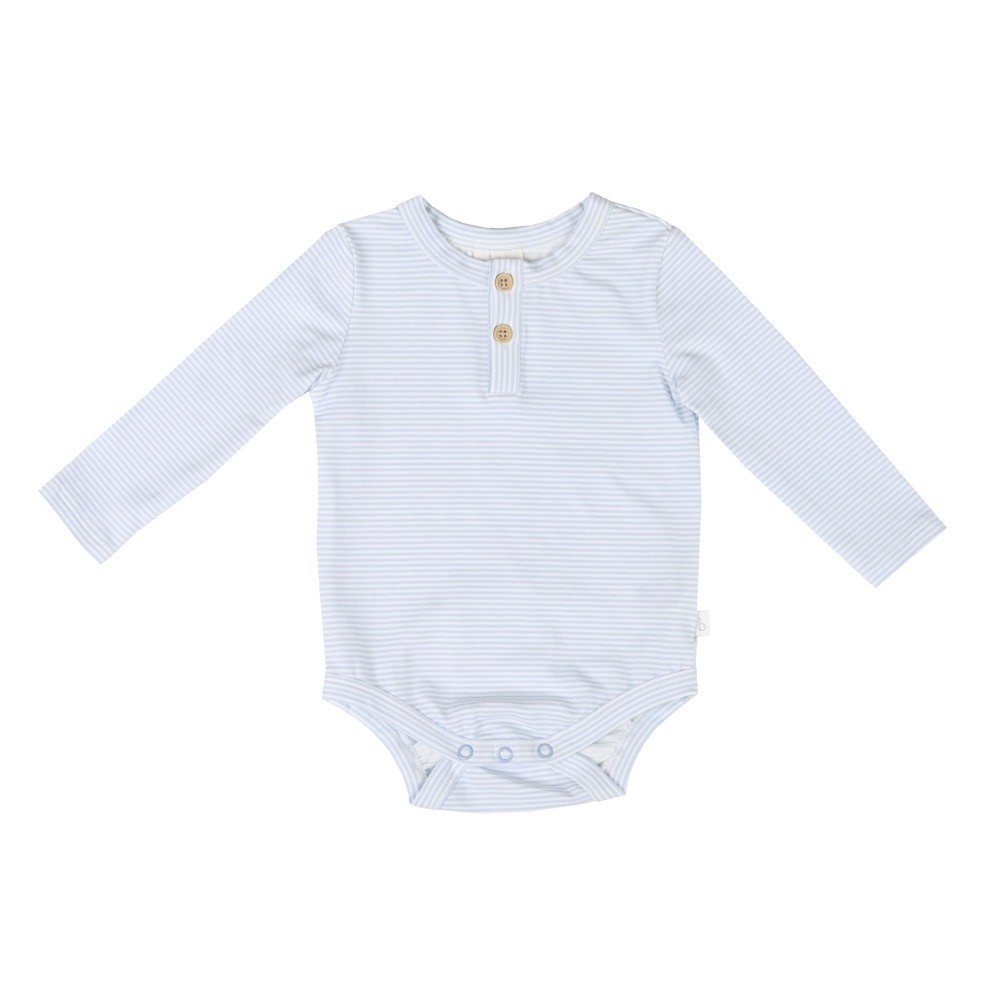 Bilbi Bodysuit Long Sleeve Knit Stripe Blue Size 2