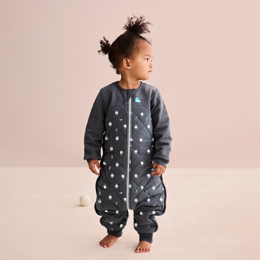 Love To Dream Sleep Suit Cotton & Merino Wool 2.5 Tog Charcoal Size 1224 Months Heavy Weight