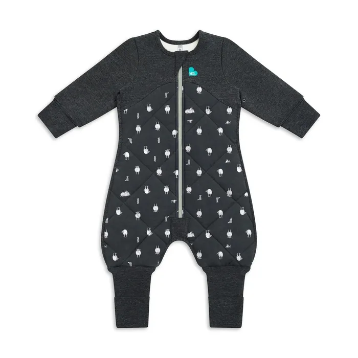 Love to Dream Cotton & Merino Wool Sleep Suit 2.5 Tog Charcoal Size 24-36 Months