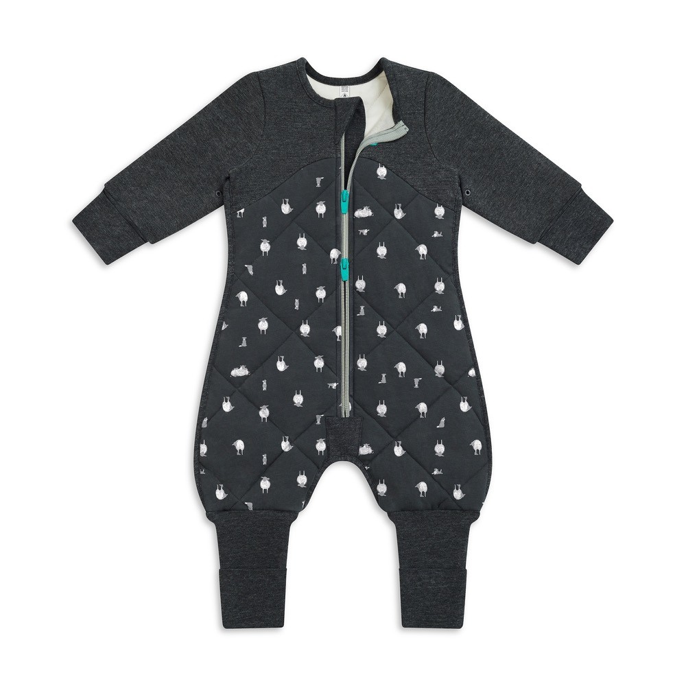 Love To Dream Sleep Suit Cotton & Merino Wool 2.5 Tog Charcoal Size 2436 Months Heavy Weight