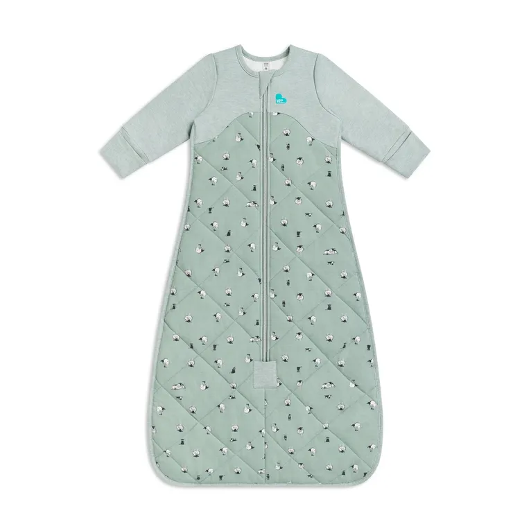Love to Dream Cotton & Merino Wool Sleeping Bag 2.5 Tog Olive Size 18-36 Months