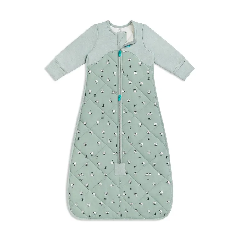 Love to Dream Cotton & Merino Wool Sleeping Bag 2.5 Tog Olive Size 18-36 Months