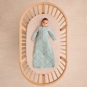 Love to Dream Cotton & Merino Wool Sleeping Bag 2.5 Tog Olive Size 18-36 Months