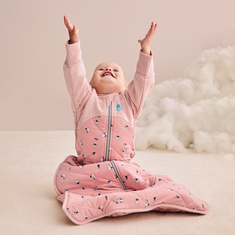 Love To Dream Sleep Bag Cotton & Merino Wool 2.5 Tog Rose Size 618
