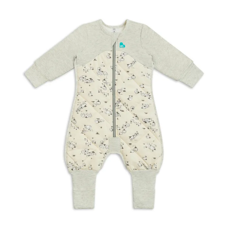 Love to Dream Cotton & Merino Wool Sleep Suit 3.5 Tog Sand Size 12-24 Months