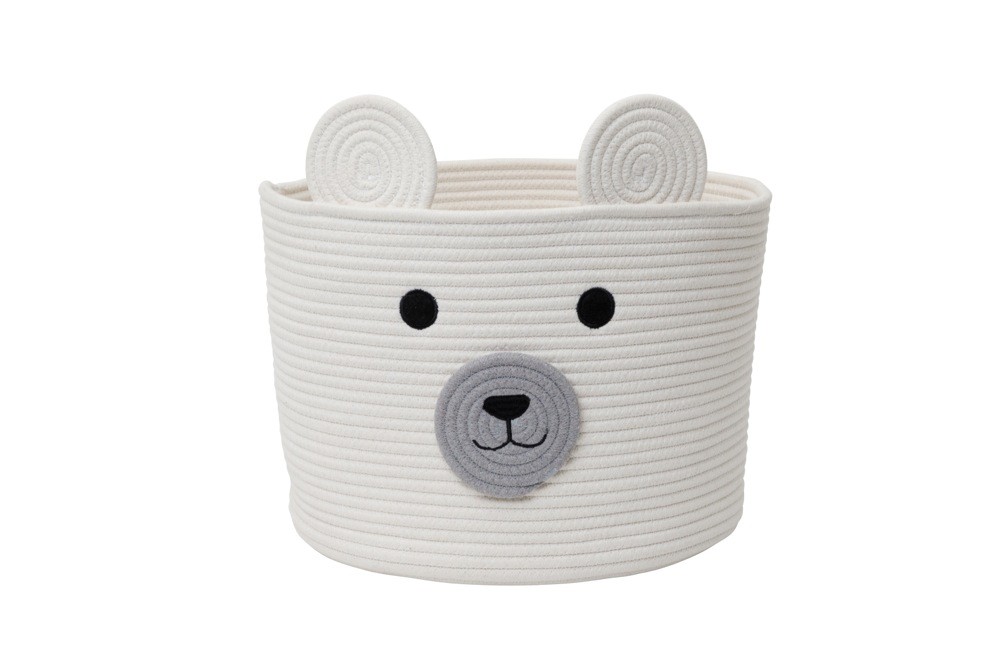 Bilbi Rope Basket Bear White Large Storage Baby Bunting AU