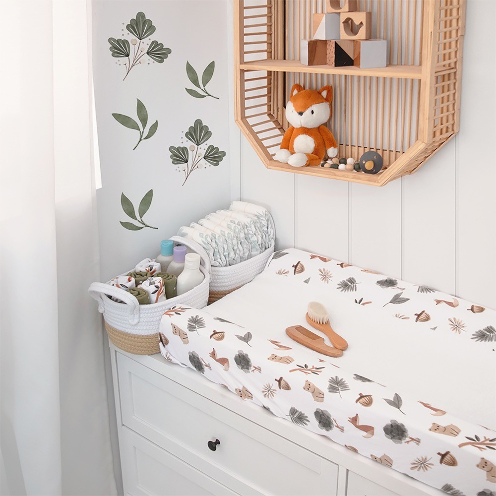 Living Textiles Change Mat Cover Forest Retreat Coverlets Baby