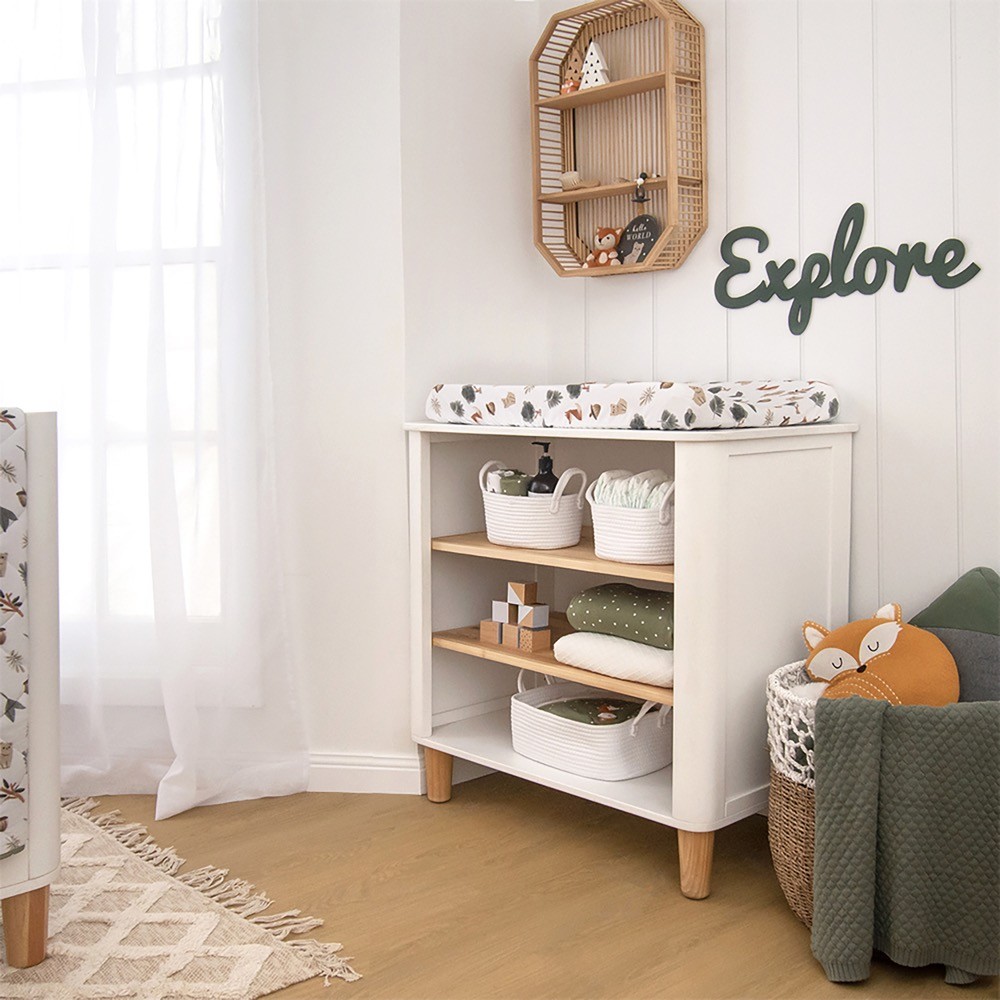 Living Textiles Change Mat Cover Forest Retreat Coverlets Baby