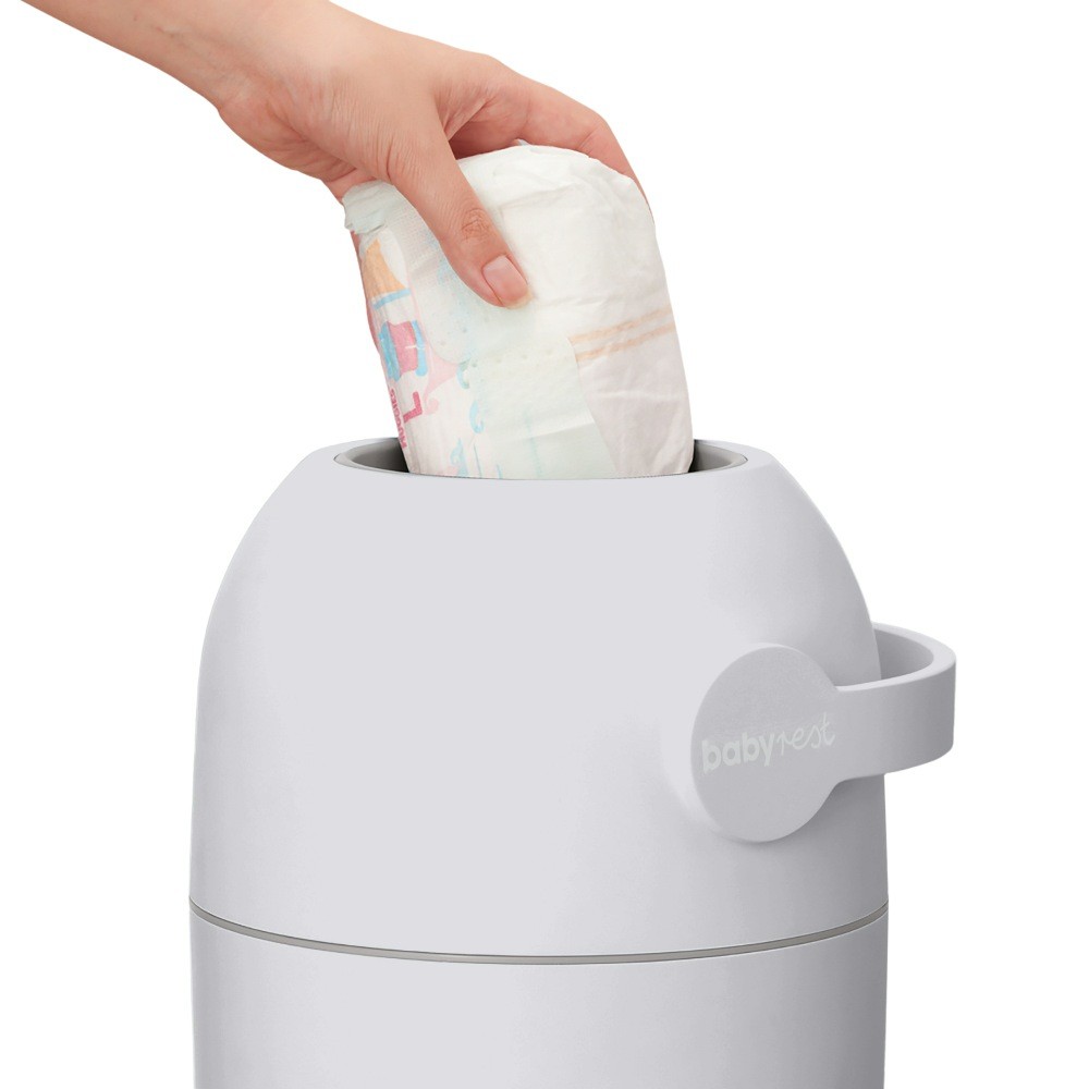 Babyrest Nappy Bin White Nappy Bins Baby Bunting AU