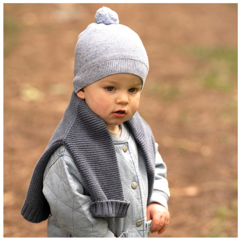 Toshi Beanie Cotton Light Blue Hats Baby Bunting AU