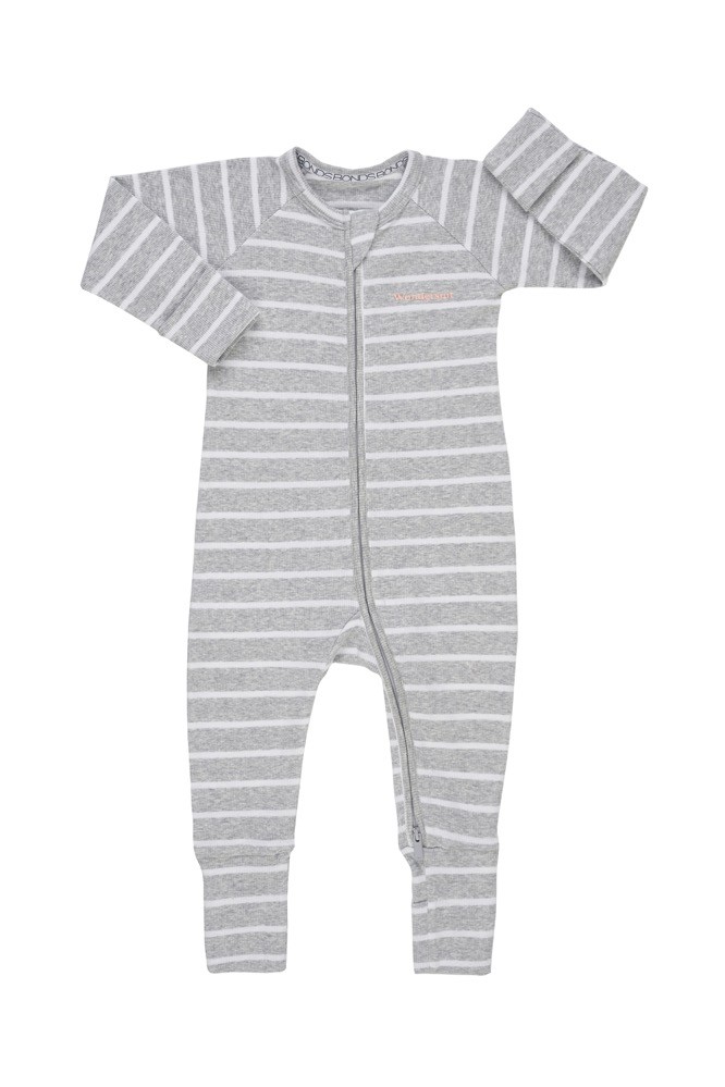 Bonds Romper Grey Stripe Size 0