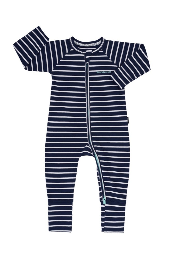 Bonds Wondersuit Navy Stripe Size 0