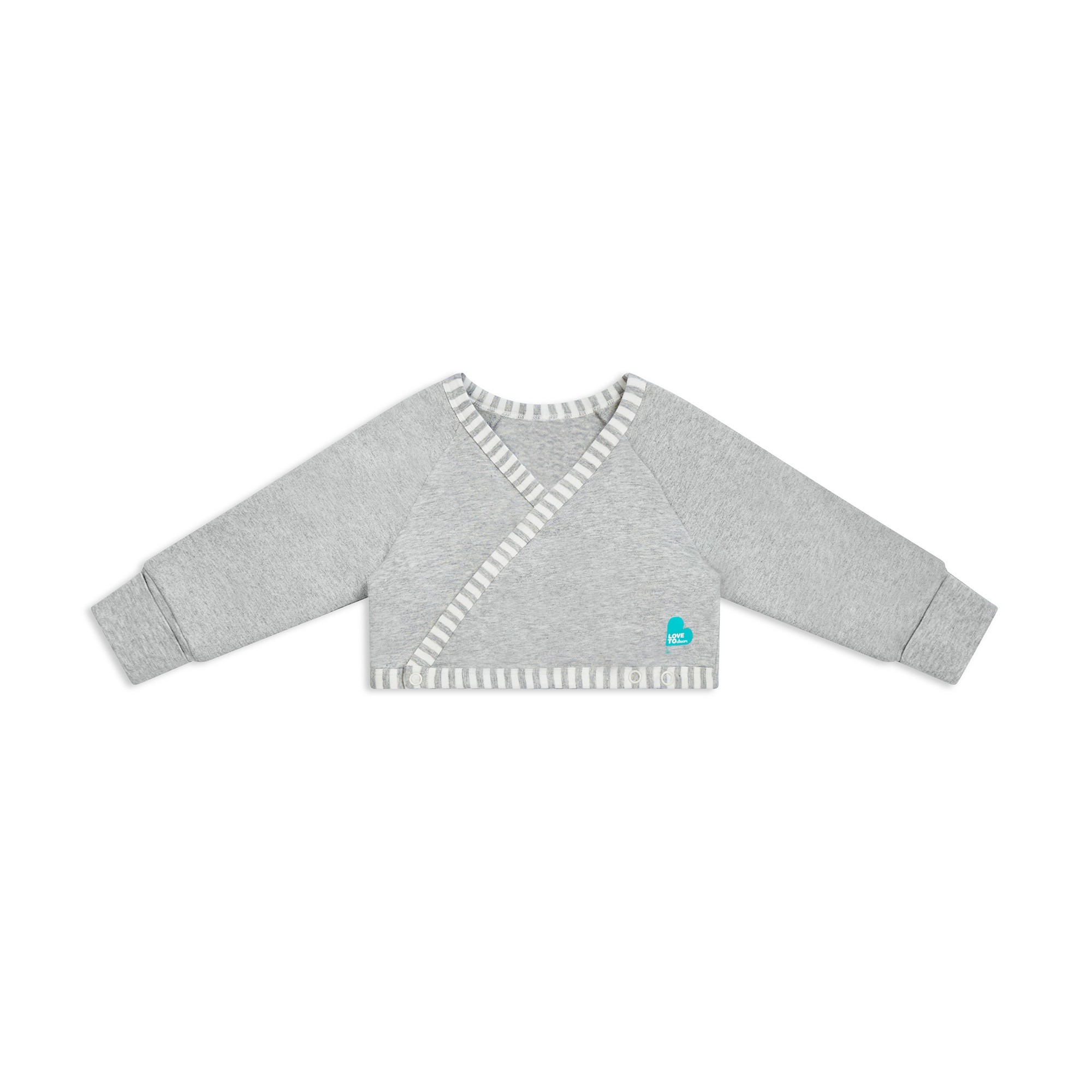 Love to Dream Snug Shrug 1.0 Tog Grey & White Stripe Size 3-6 Months