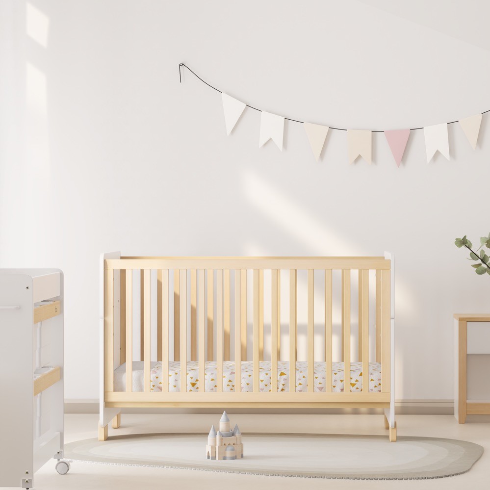 Boori Matilda Cot Bed White Nat Cots Baby Bunting AU