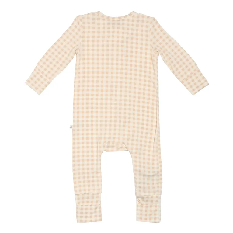 Kynd Baby Day Or Night Onesie Neutral Gingham