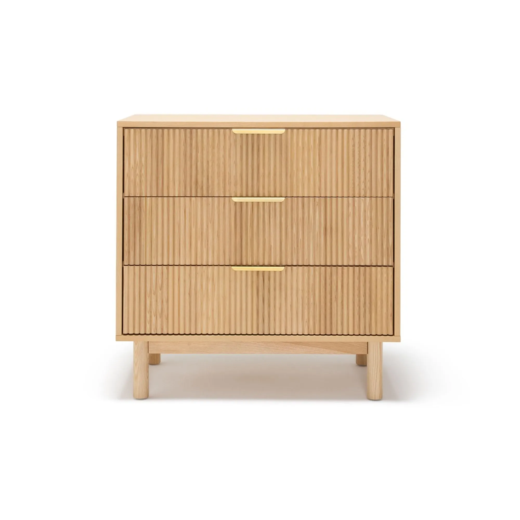 Babyrest Apollo Fluted Drawer Chest Ash